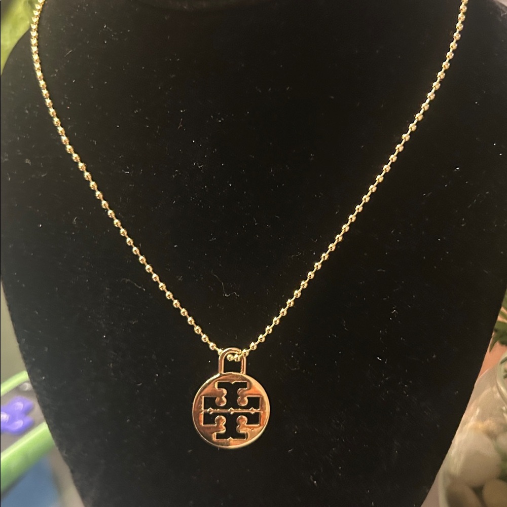 Gold-Tone Round Pendant Necklace - Women's Jewelry